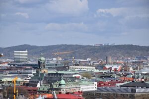 Udsigt over Göteborg. Billede fra byvandring. Foto: Erik Sigmund Christensen.