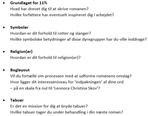 Borgomtale. Uthaug, Maren (2022). 11%. Spørgsmål til forfattren.